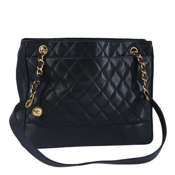 ✅AUTH✅CHANEL LAMBSKIN QUILTED SHOULDER BAG - Picture 1 of 16